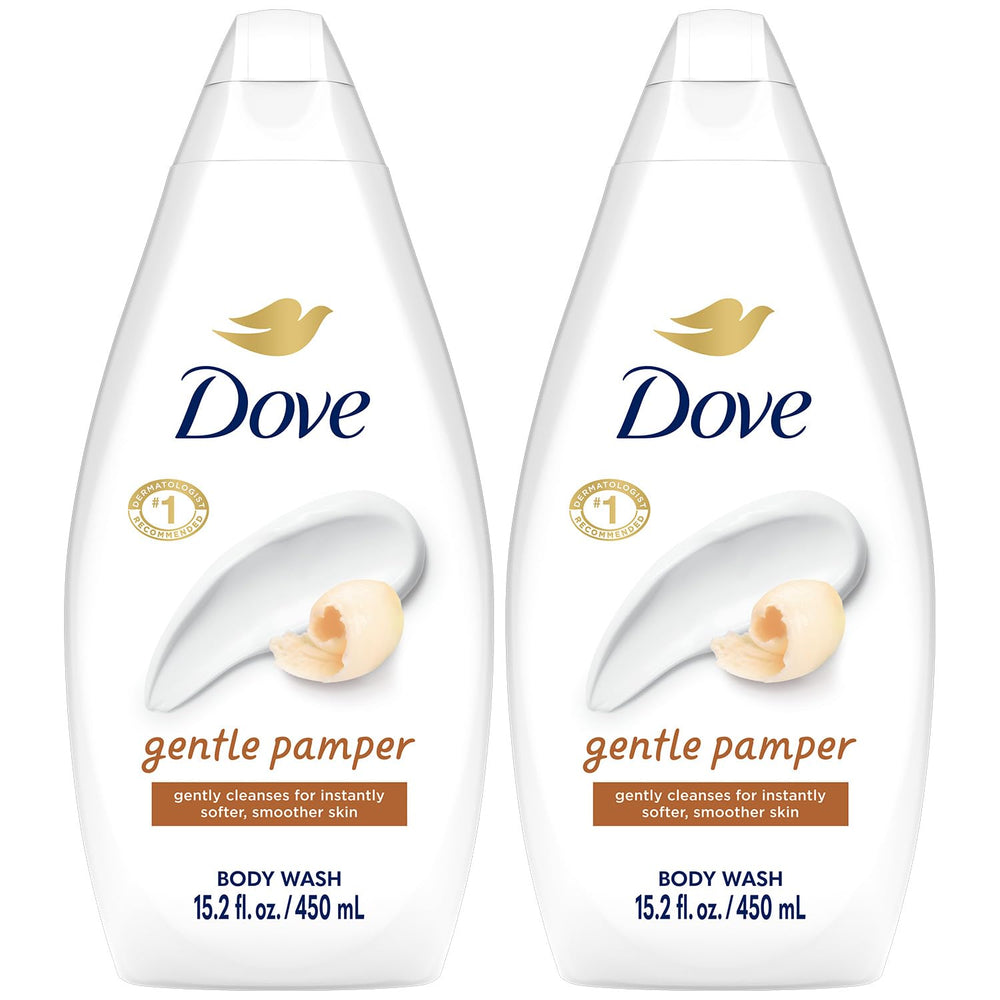 Dove gel de ducha suave, paquete de dos para piel suave