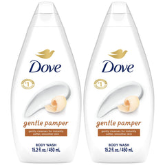 Dove gel de ducha suave, paquete de dos para piel suave