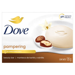 Dove Jabón Manteca de Karité en empaque visible para uso diario.