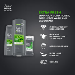 Desodorante invisible Dove Men+Care con protección seca y limpia