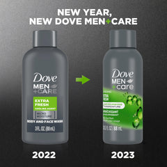 Dove Men+Care Fragancia mandarina y sándalo, sensación fresca tras ducharse.