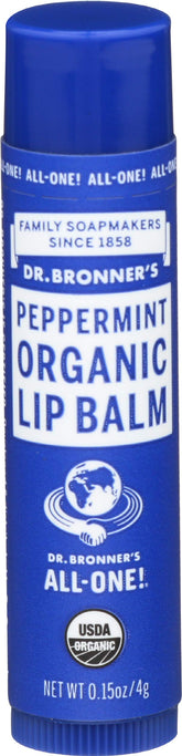 Dr. Bronner's bálsamo labial mentolado frente compacto para llevar