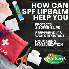 Dr. Dan's SPF30 bálsamo labial: protección solar y base mineral.