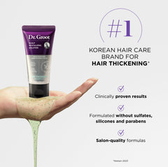 Dr. Groot Exfoliante: limpia y exfolia el cuero cabelludo.