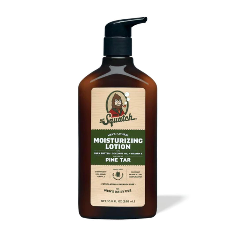 Loción natural para manos Dr Squatch con aroma a pino y hidratación diaria