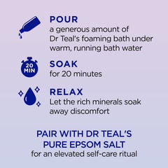 Dr Teal's burbujas densas crean un baño reconfortante y calmante
