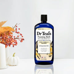Baño espumoso Dr Teal's Cozy Vanilla Season con burbujas relajantes