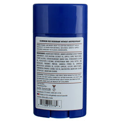 Desodorante sin aluminio, envase de plástico compacto para bolso.