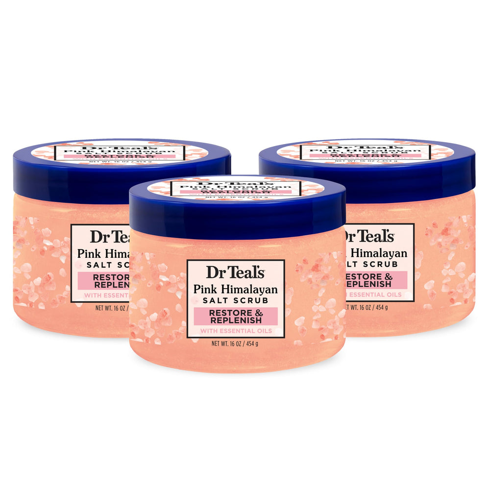 Dr Teal's exfoliante corporal con sal rosa del Himalaya para exfoliación suave y revitalizante.