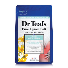 Dr Teal's Sal de Epsom Arnica Mentol para relajación muscular tras el ejercicio.