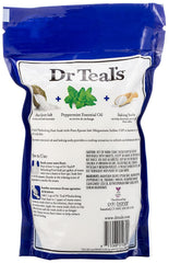 Dr Teal's set regalo con dos bolsas de sal Epsom para pies mentolados