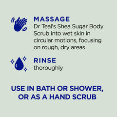 Dr Teal's Shea Sugar Scrub textura-cremosa para exfoliacion suave