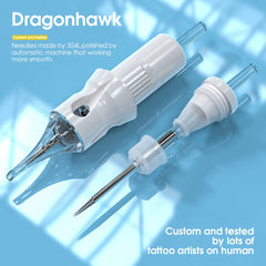 Dragonhawk cartuchos agujas 7RL: sombreado suave y control durante la sesión.