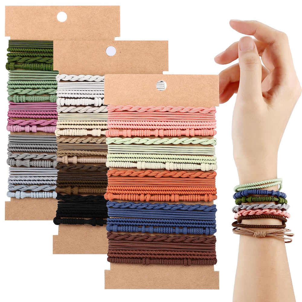 Gomas Draupnir para el cabello Boho, 60 piezas, sin metal para uso diario.