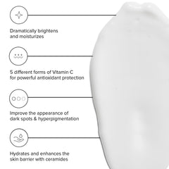 DRMTLGY Crema de Vitamina C, textura sedosa para un rostro más radiante.