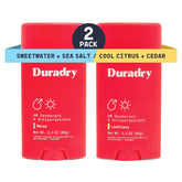 Duradry desodorante antitranspirante frente, protección todo el día contra el sudor.