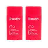 Duradry con empaque de dos unidades para control duradero del sudor durante el día.