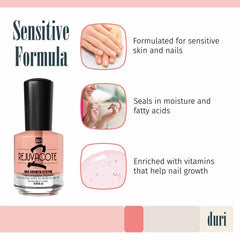 Duri Rejuvacote 2 capa superior, protección y brillo para uñas.