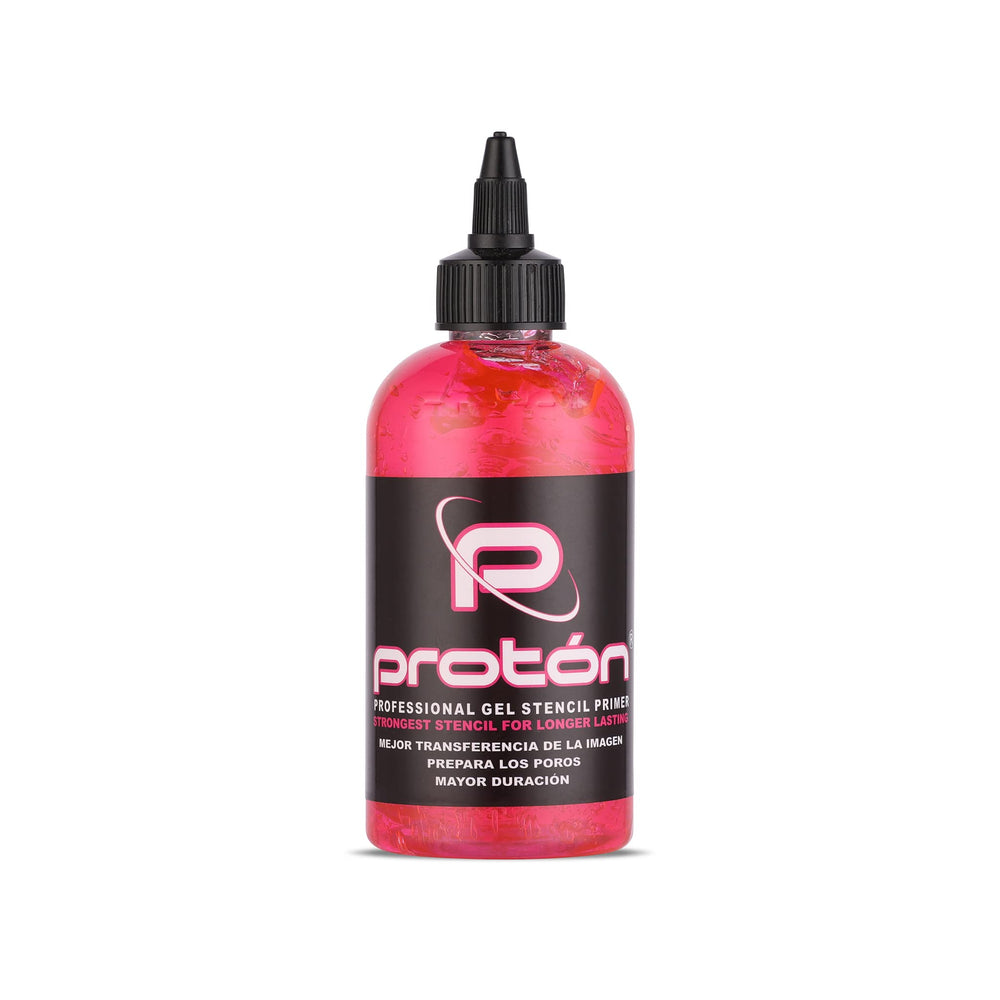 Dynamic Color Co Proton Primer rosado aplicado en piel para transferencia nítida