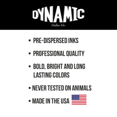 Tinta negra Dynamic Color Co. hecho en Estados Unidos con altos estándares de calidad.