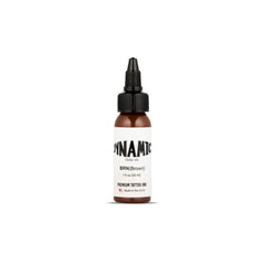 Tinta marrón Dynamic Color Co en botella 1oz para tatuajes