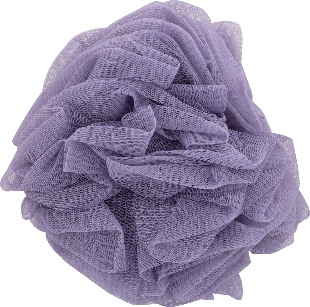 Earth Therapeutics Esponja hidro corporal lavanda con correa de mano para duchas cómodas.