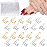 EBANKU anillos de uña dorados ajustables para un look elegante