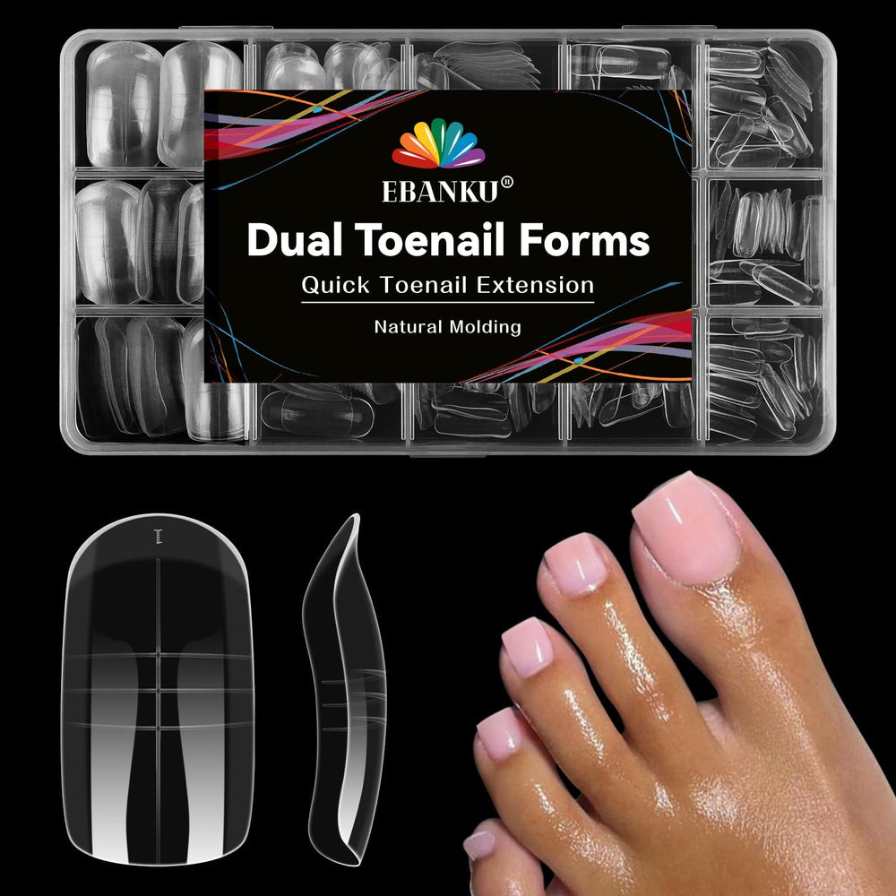 EBANKU formas duales para dedos de pie con cobertura total, ideales para uñas extensiones.