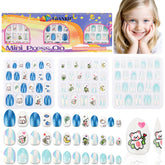 Uñas postizas EBANKU para niñas con tres estilos atractivos para arte en casa