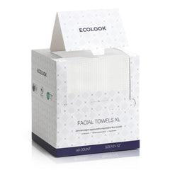 Toalla facial ecolook XL en caja de 60, fácil de usar en casa