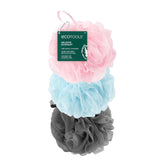 EcoTools EcoPouf: conjunto de tres esponjas, exfoliación suave para uso diario.