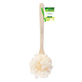 EcoTools EcoPouf en colores variados, exfoliación suave en la ducha.