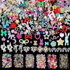Edittime charms para uñas mixtos, 650 piezas para decorar con estilo.