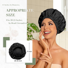 Gorro Edoneery para pelo largo, protege el peinado durante la ducha.