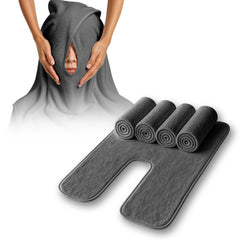 Efforest toalla facial estética gris: uso profesional suave y absorbente para centros de belleza.