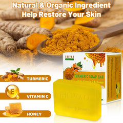 EKIVAO jabon curcuma limon: espuma limpia profundamente