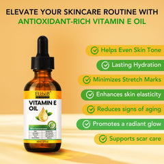 ELBBUB Aceite Vitamina E para cuerpo, deja la piel hidratada y luminosa.