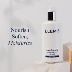 ELEMIS Revitalise-Me textura cremosa para manos, piel suave y nutrida.