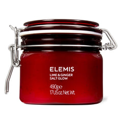 ELEMIS Exotic Lime & Ginger Salt Glow en botella, aroma cítrico y exfoliación revitalizante.