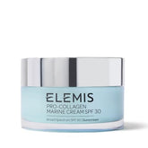 ELEMIS Pro-Collagen Marine Cream SPF 30, botella visible, crema ligera para uso diario.