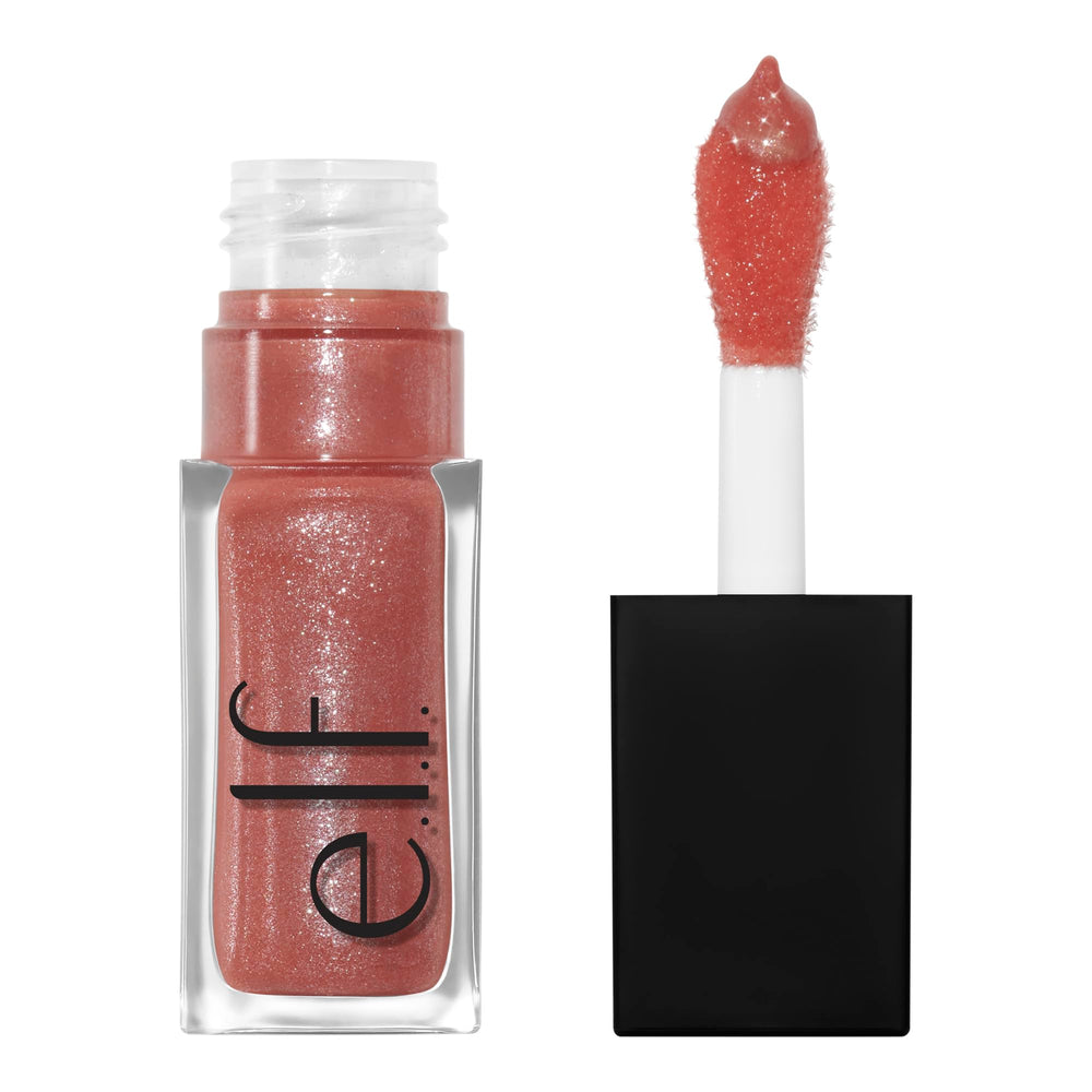e.l.f. Glow Reviver Lip Oil Quad Goals Corte Princesa, brillo ligero y hidratación duradera.