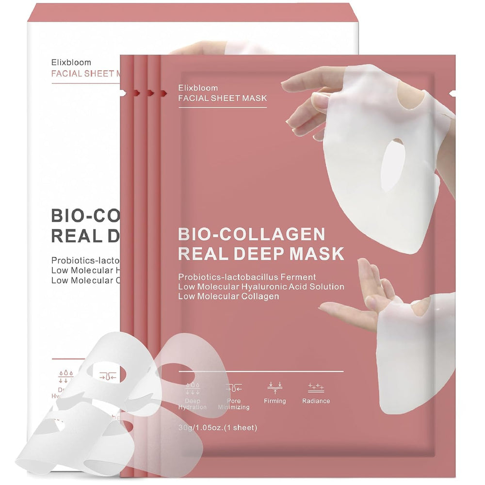 Elixbloom Bio-Collagen Mascara: hidratación nocturna para piel radiante.