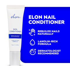 Textura cremosa del Elon acondicionador para aplicar en uñas y cutículas.