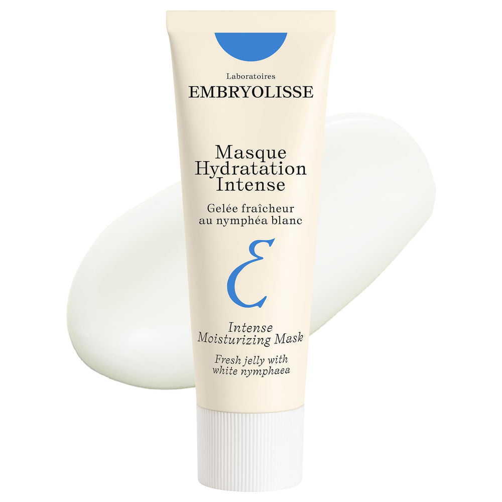 Embryolisse mascarilla facial intensa en bote, ofrece hidratación profunda para piel seca.