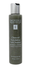 ÉMINENCE gel exfoliante de carbón activado limpia poros y elimina impurezas.