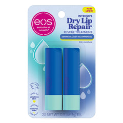 EOS The Hero Lip Repair en envase compacto, hidratación instantánea para labios.