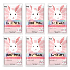 Epielle mascarilla facial conejo, 6-pack, ideal para spa en casa