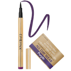 EPILYNX delineador líquido morado con punta fina para un delineado preciso y duradero.