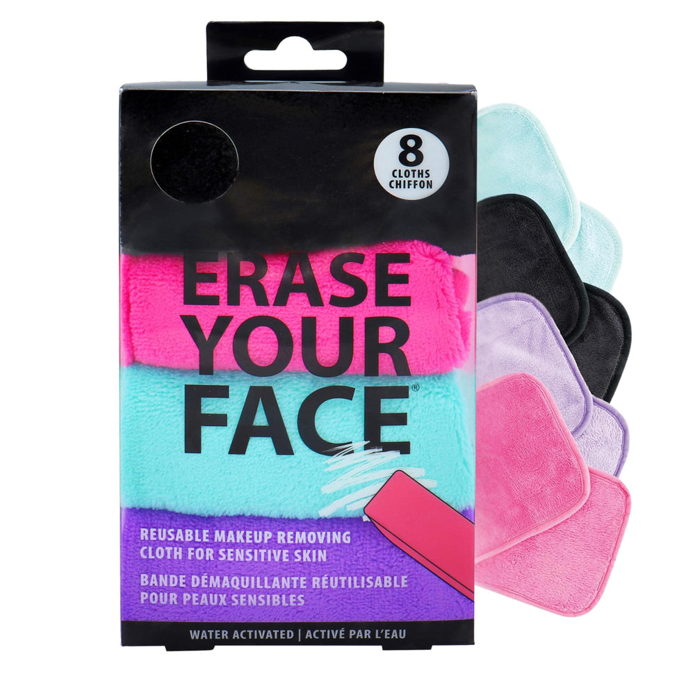 ERASE YOUR FACE: toalla microfibra desmaquillante activada por agua para desmaquillar con suavidad