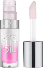 Essence Hydra Kiss Lip Oil con aplicador suave para hidratación diaria.
